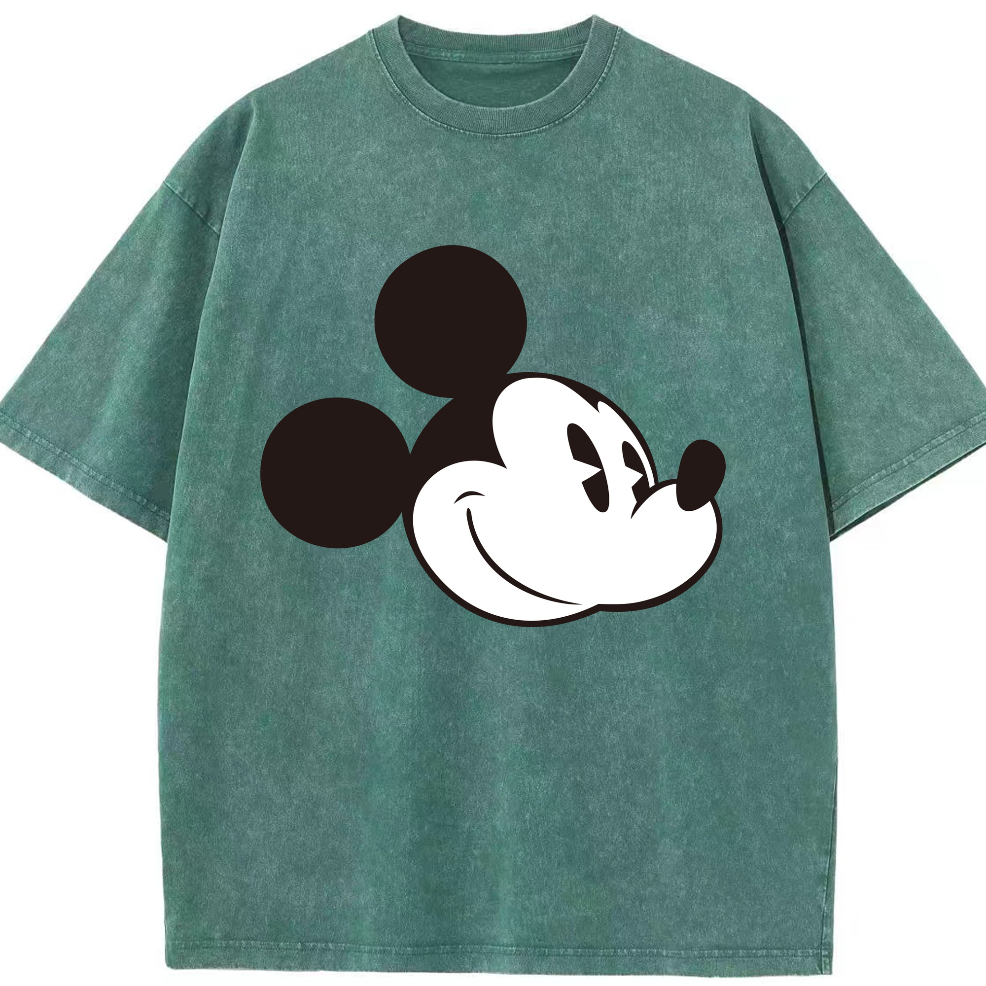 （画像用） ミッキーマウス Mickey Mouse 綿100% ヴィンテージ風 半袖Tシャツ（フロントプリント）